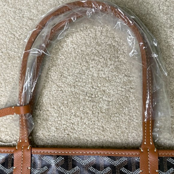 Goyard PM Saint Louis Black/Tan Classic Tote - New with Tags - Picture 9 of 9